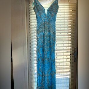 Light Blue Prom Ballgown Dress